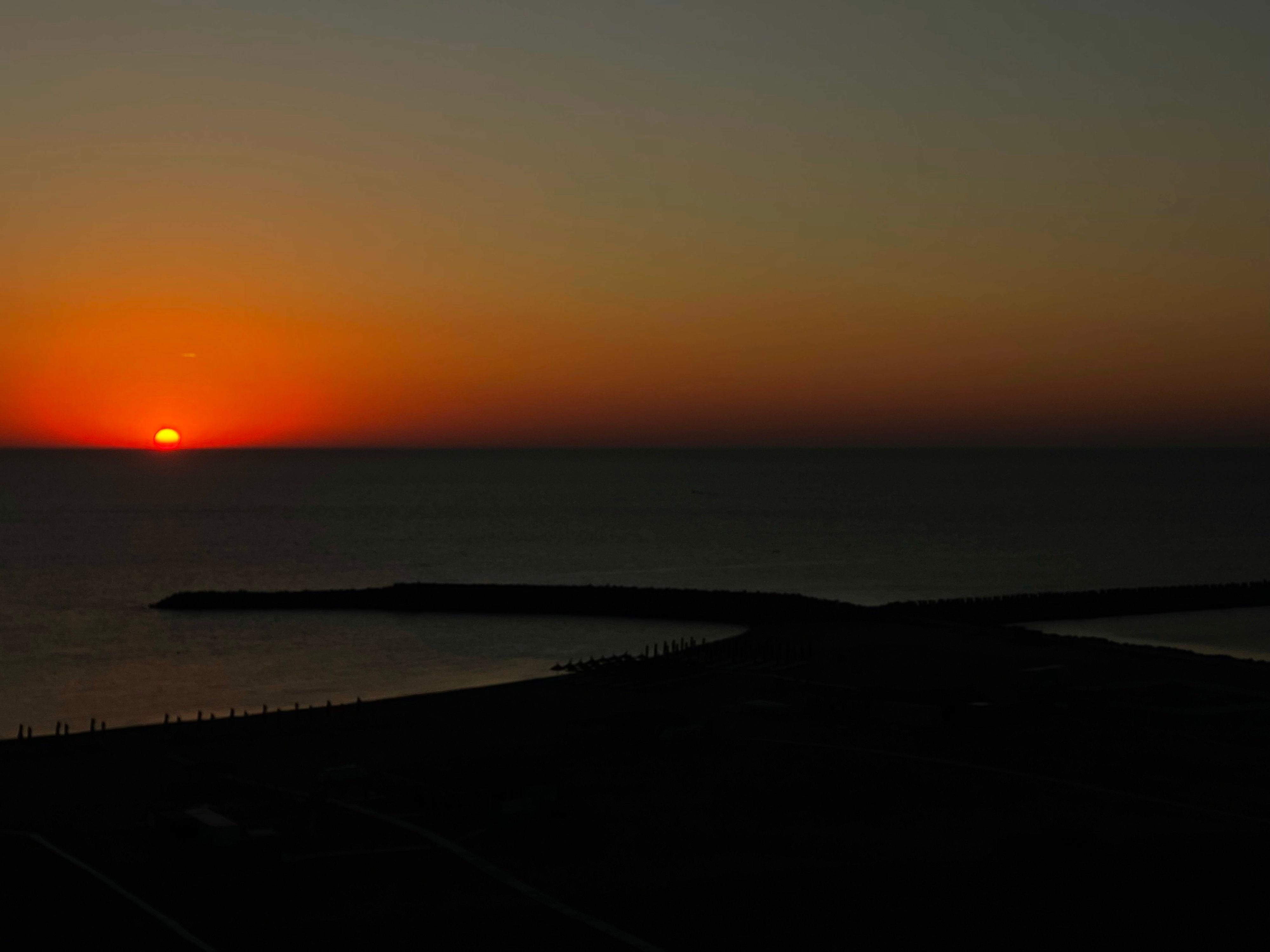 a sunrise over the black sea.