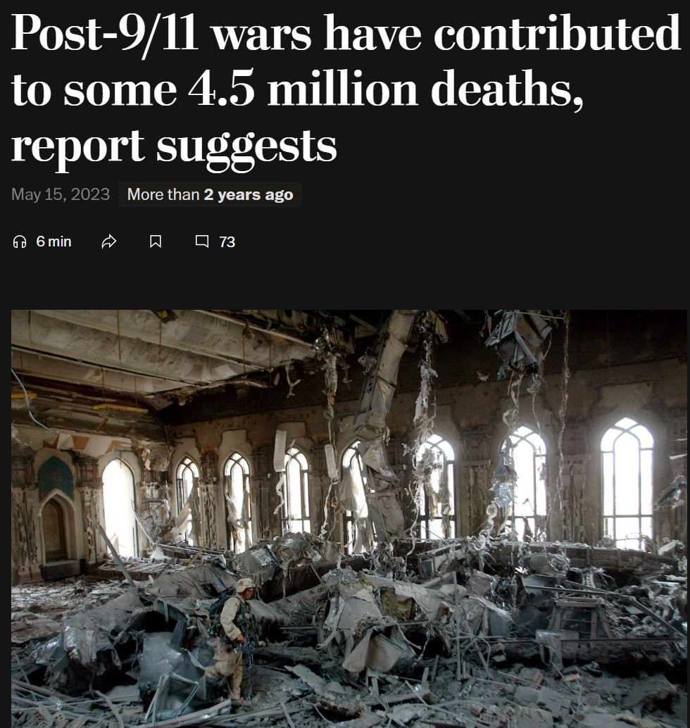 Screenshot of Washington Post story headlined,