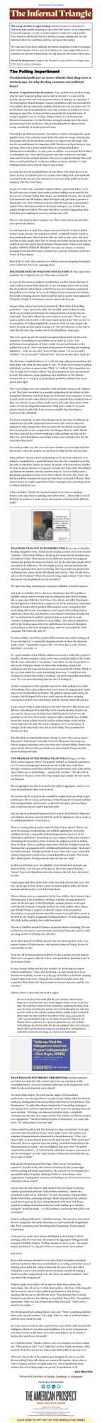 Link Preview: 
The Infernal Triangle: The Polling Imperilment: Political journalism that...