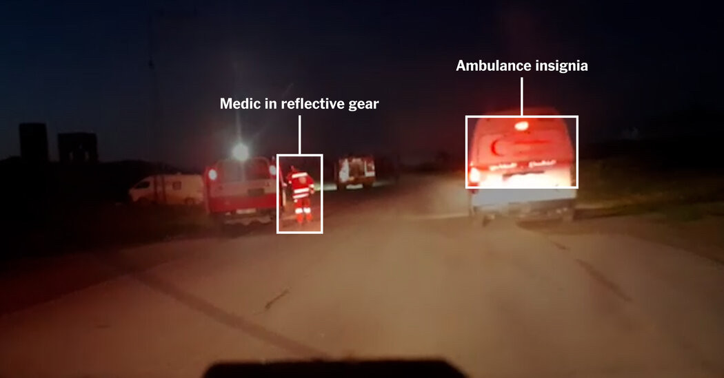 Link Preview: 
Video Shows Aid Workers Killed in Gaza Under Gunfire Barrage, With Ambulance Lights On: The U.N. has said Israel killed the workers. The video appears to contradict Israel’s version of events, which said the vehicles were “advancing suspiciously” without headlights or emergency signals.