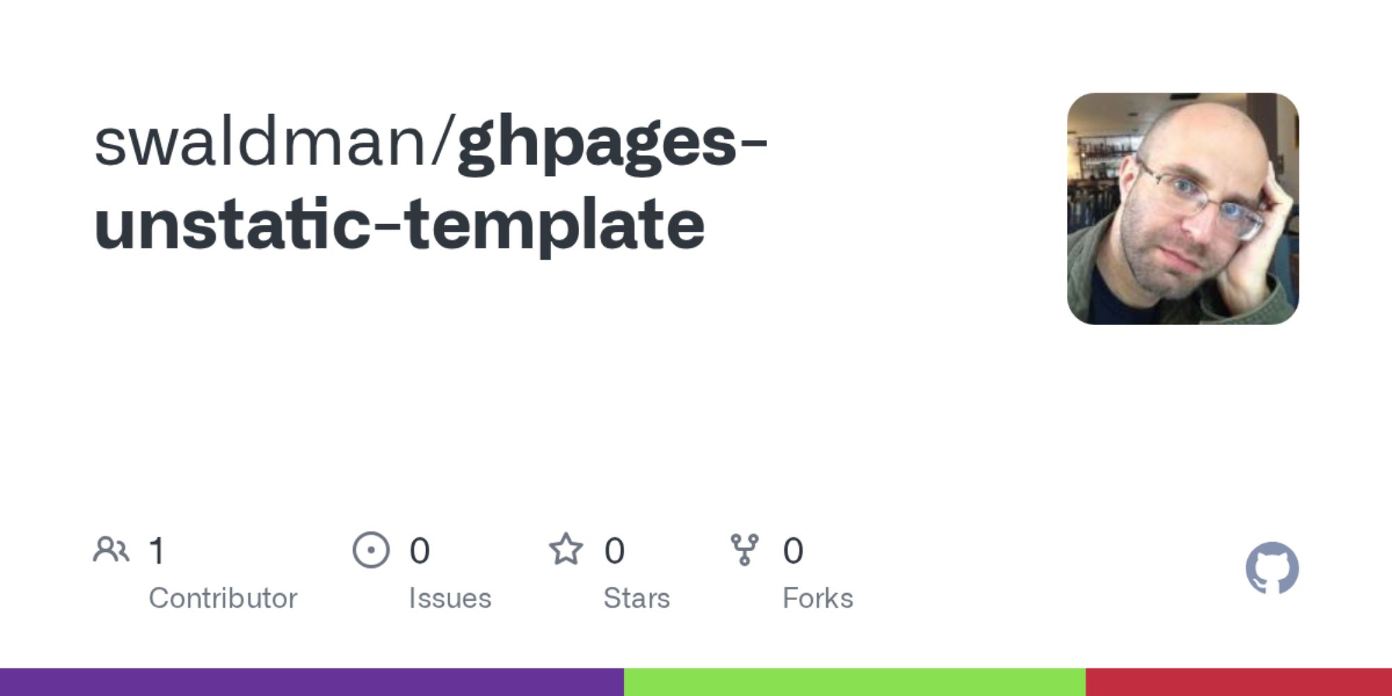 Link Preview:
GitHub - swaldman/ghpages-unstatic-template: Contribute to swaldman/ghpages-unstatic-template development by creating an account on GitHub.