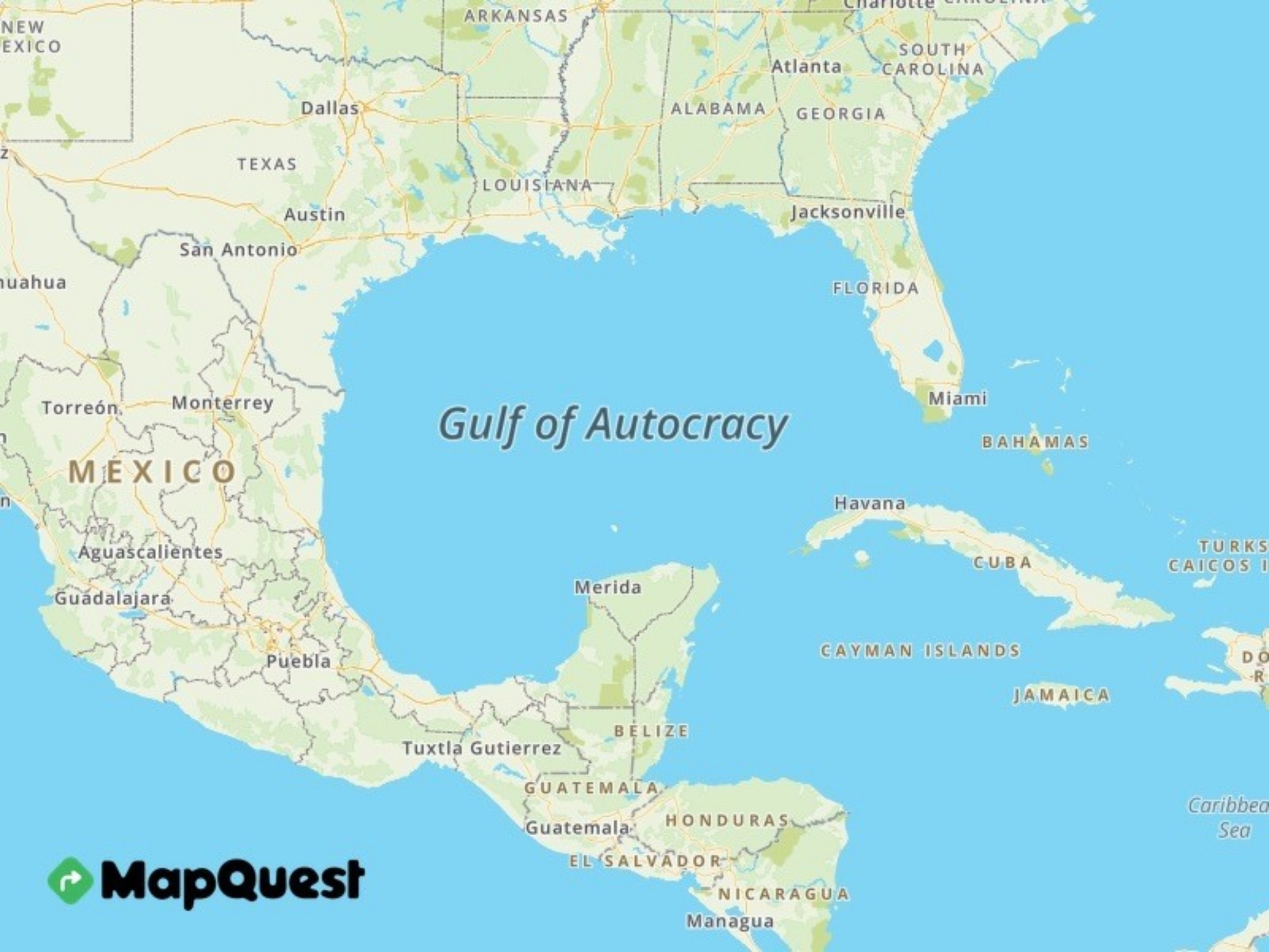 Link Preview: 
Bodhipaksa (@bodhipaksa@mastodon.scot): Attached: 1 image

Well, Mapquest won’t be getting invited to the White House anytime soon. They’ve created a tool where you can make up names for the Gulf of Mexico. Here’s mine. 

https://gulfof.map...